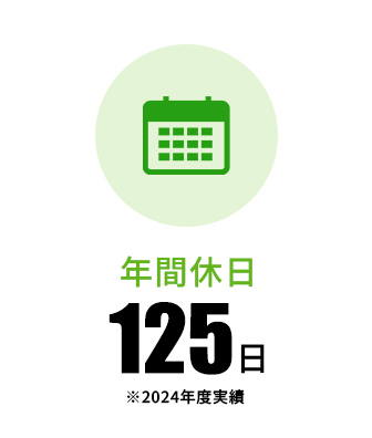 年間休日125日
