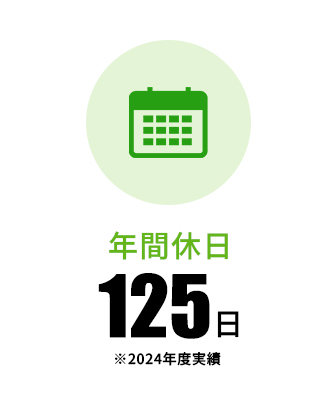 年間休日125日